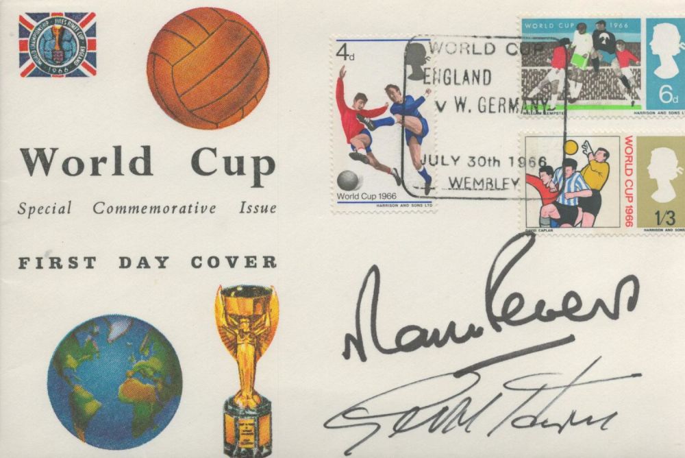 Lot 427: Football Martin Peters and Geoff Hurst signed World...