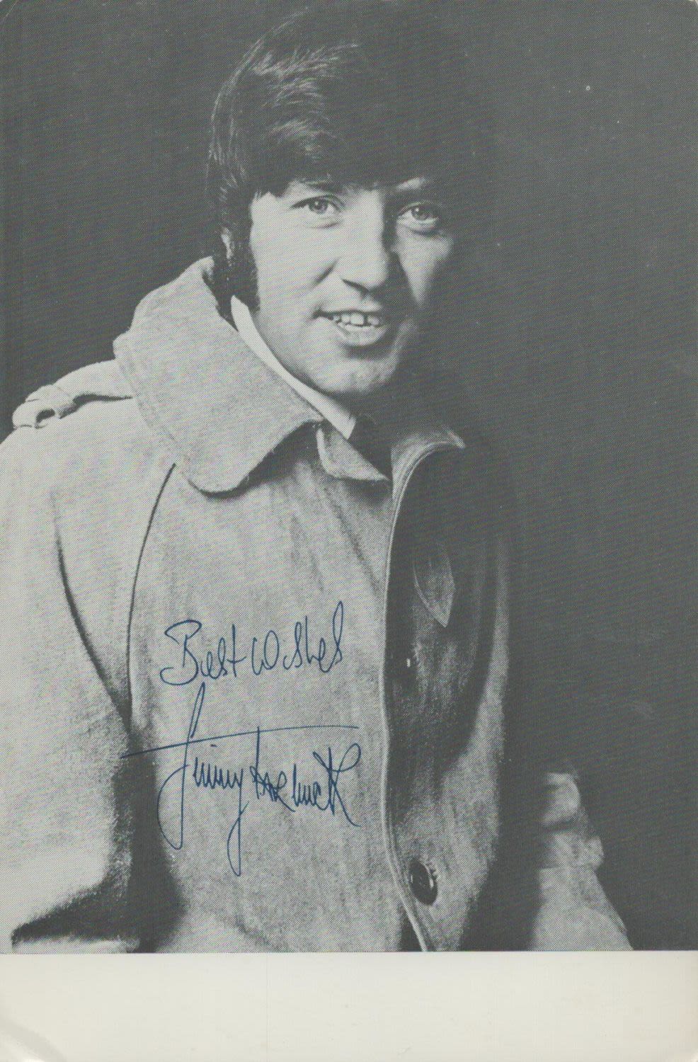 Lot 434: Jimmy Tarbuck autopen signature 6x4 black and white...