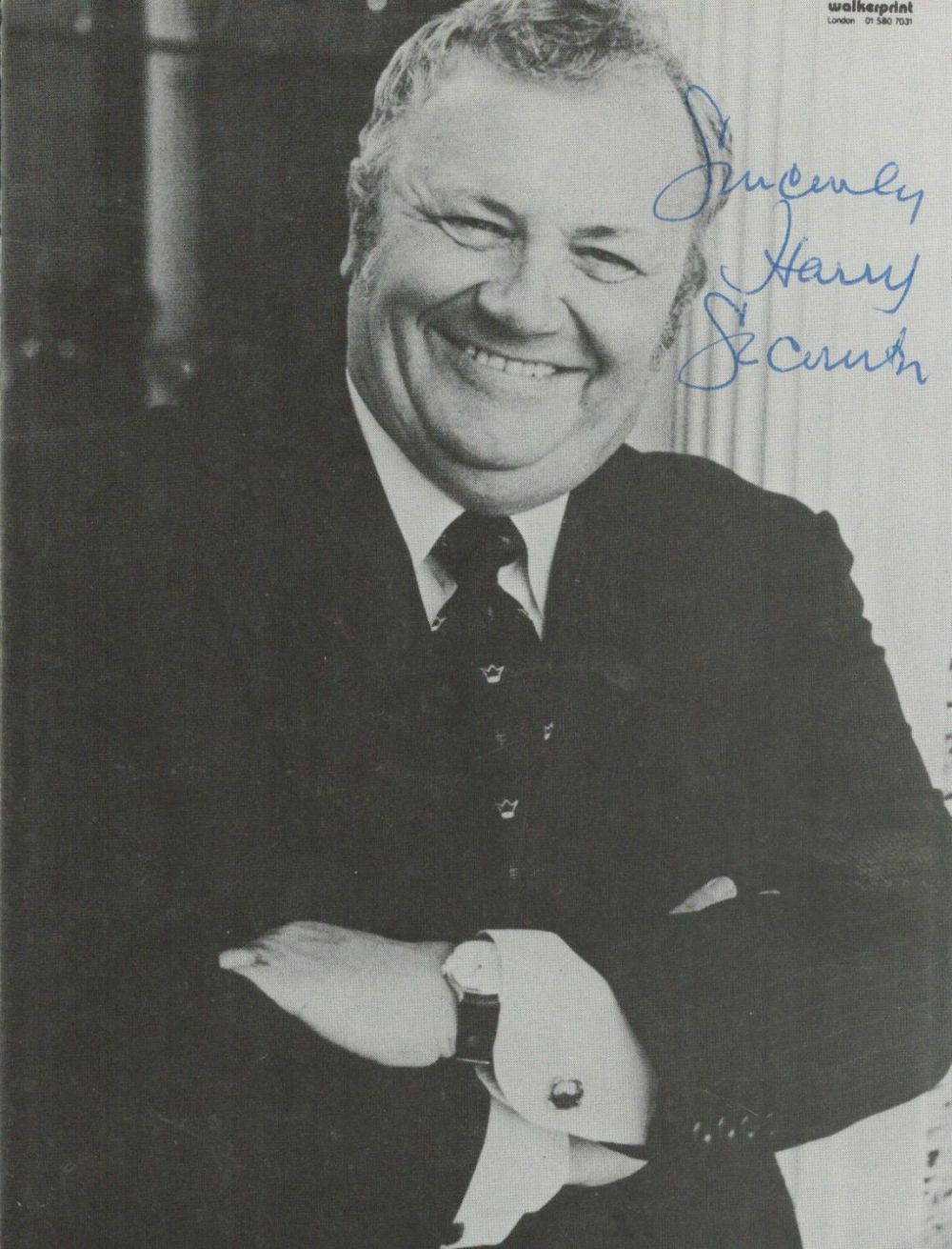 Lot 443: Harry Secombe Black and White Promo Photo Welsh...