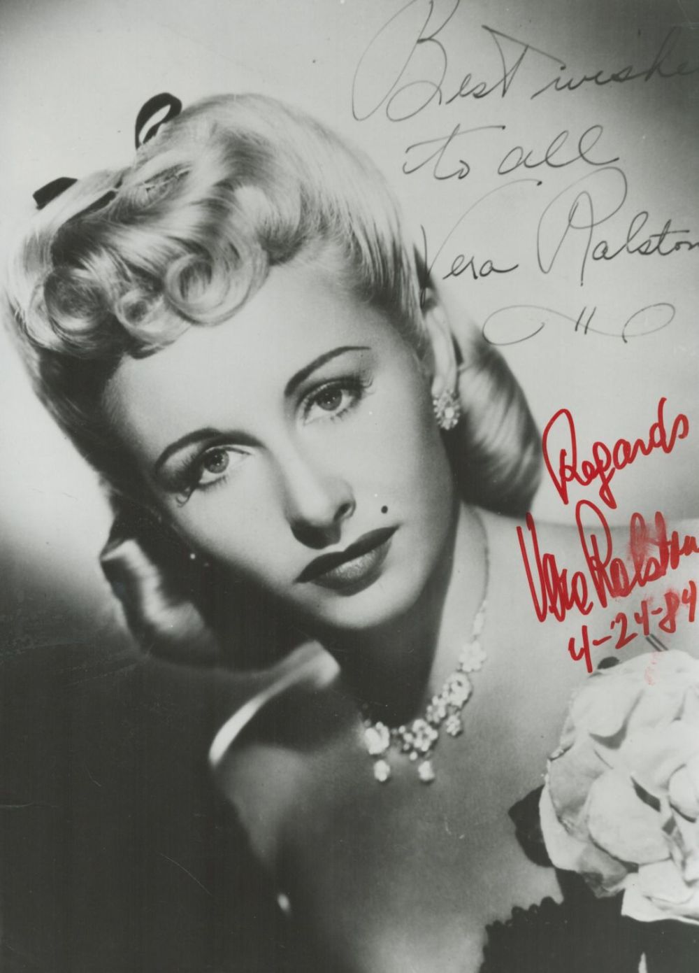Lot 449: Vera Ralston Black and White Promo Photo Czech...