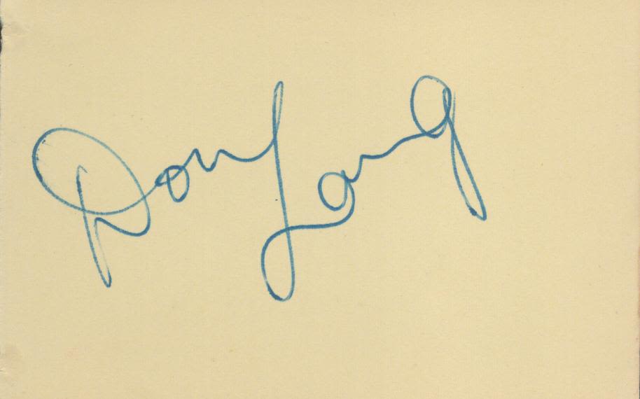 Lot 455: Don Lang Signed Autograph book page Musician Approx....