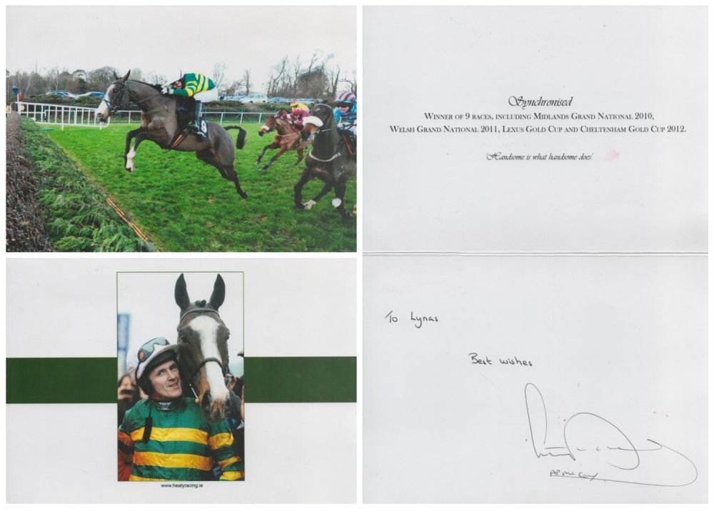 Lot 462: Ap McCoy Jockey Signed Greetings Card. Inside the...