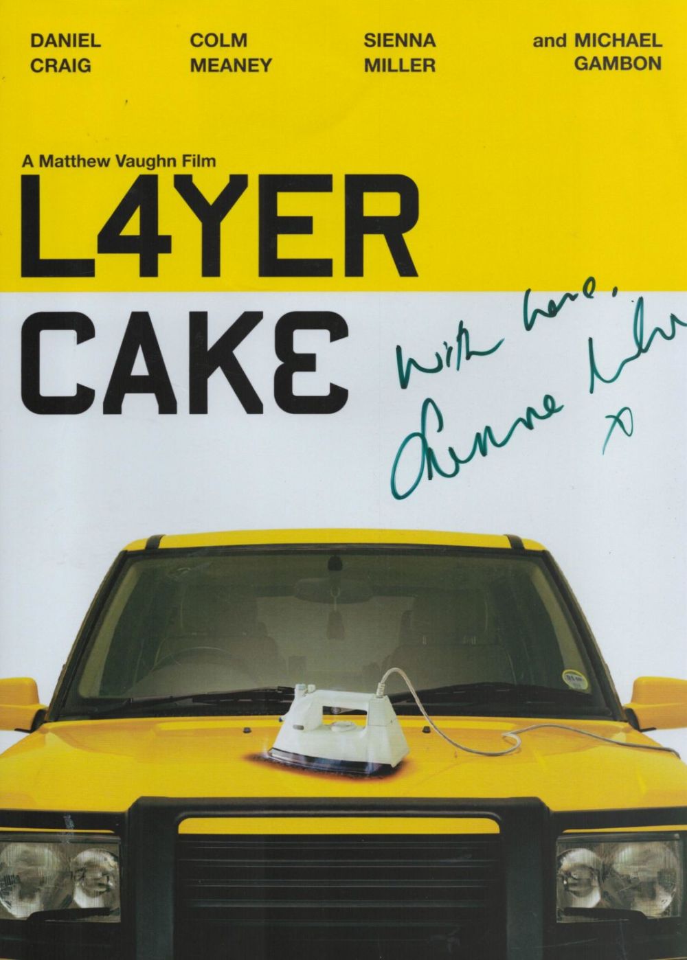 Lot 469: Sienna Miller signed 12 x 8 Layer Cake...
