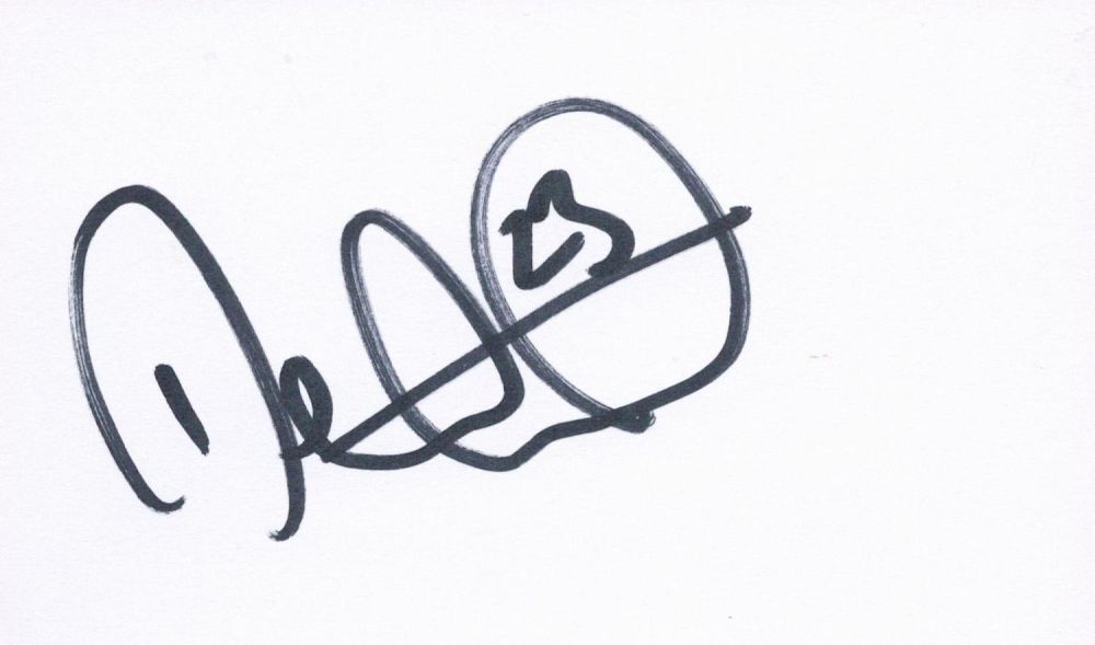 Lot 494: Dexter Blackstock signed 5x3 white index card. Dexter...