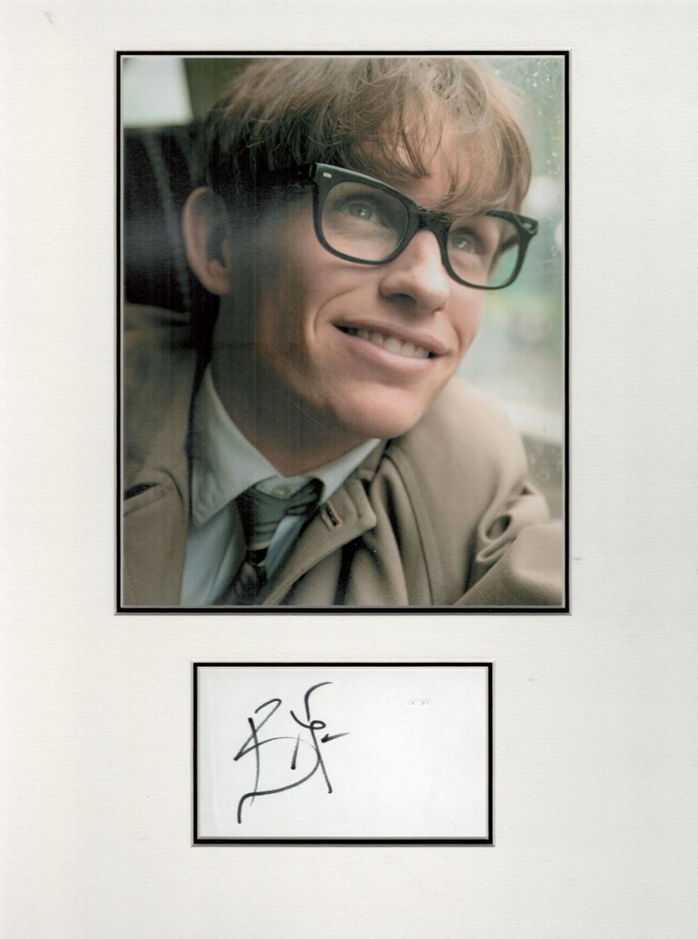 Lot 570: Eddie Redmayne The Theory of Everything autographed mounted...