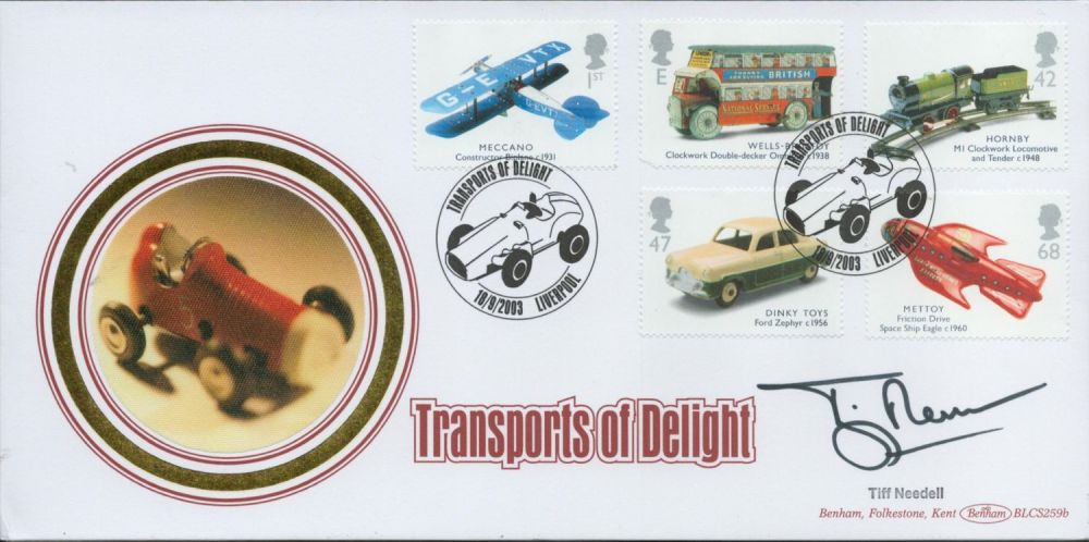 Lot 571: Tiff Needell signed Transports of Delight FDC. 18/9/03...