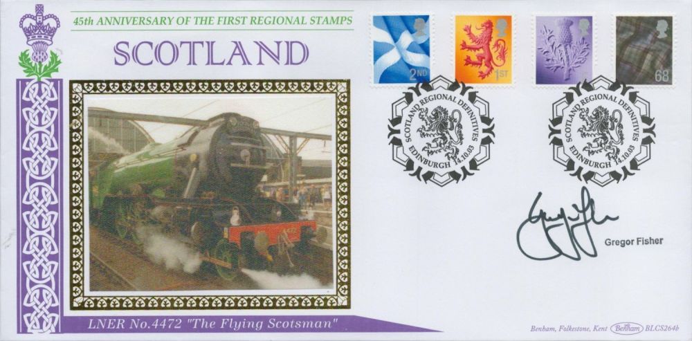 Lot 577: Gregor Fisher signed Scotland Regional Definitives FDC. 14/10/03...