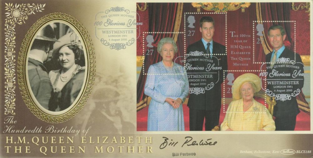 Lot 584: Bill Pertwee signed 100 glorious years The Queen...