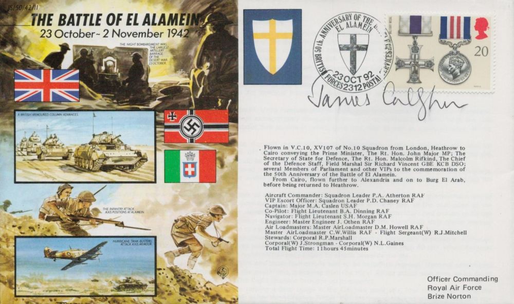 Lot 595: Prime Minister James Callaghan signed 50th ann Battle...