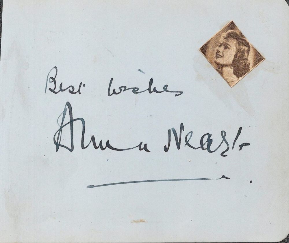 Lot 609: Anna Neagle signed 5x4 album page. Dame Florence...