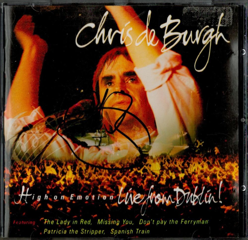 Lot 631: Music Chris De Burgh signed High on Emotion...