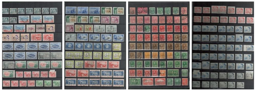 Lot 737: Canada Stamps Album Collection. Approx. 2200 stamps. All...