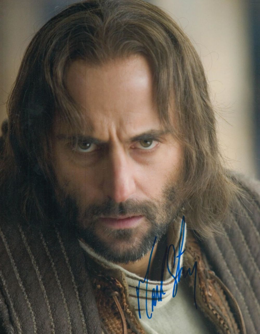 Lot 145: Mark Strong signed 10x8 inch colour photo. Good...
