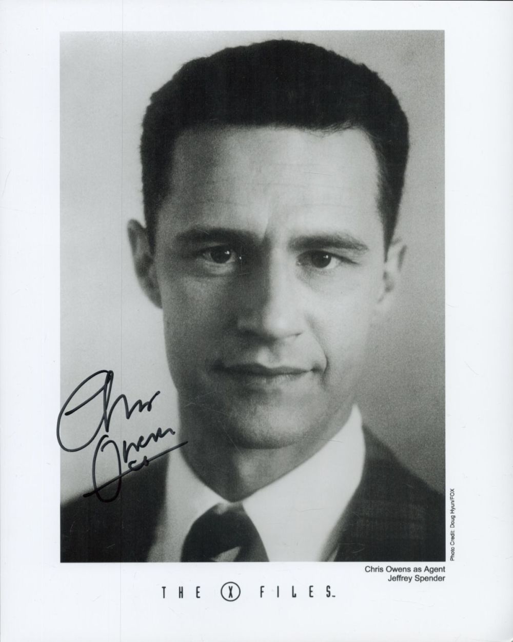 Lot 186: Chris Owens signed 10x8 inch X Files black...