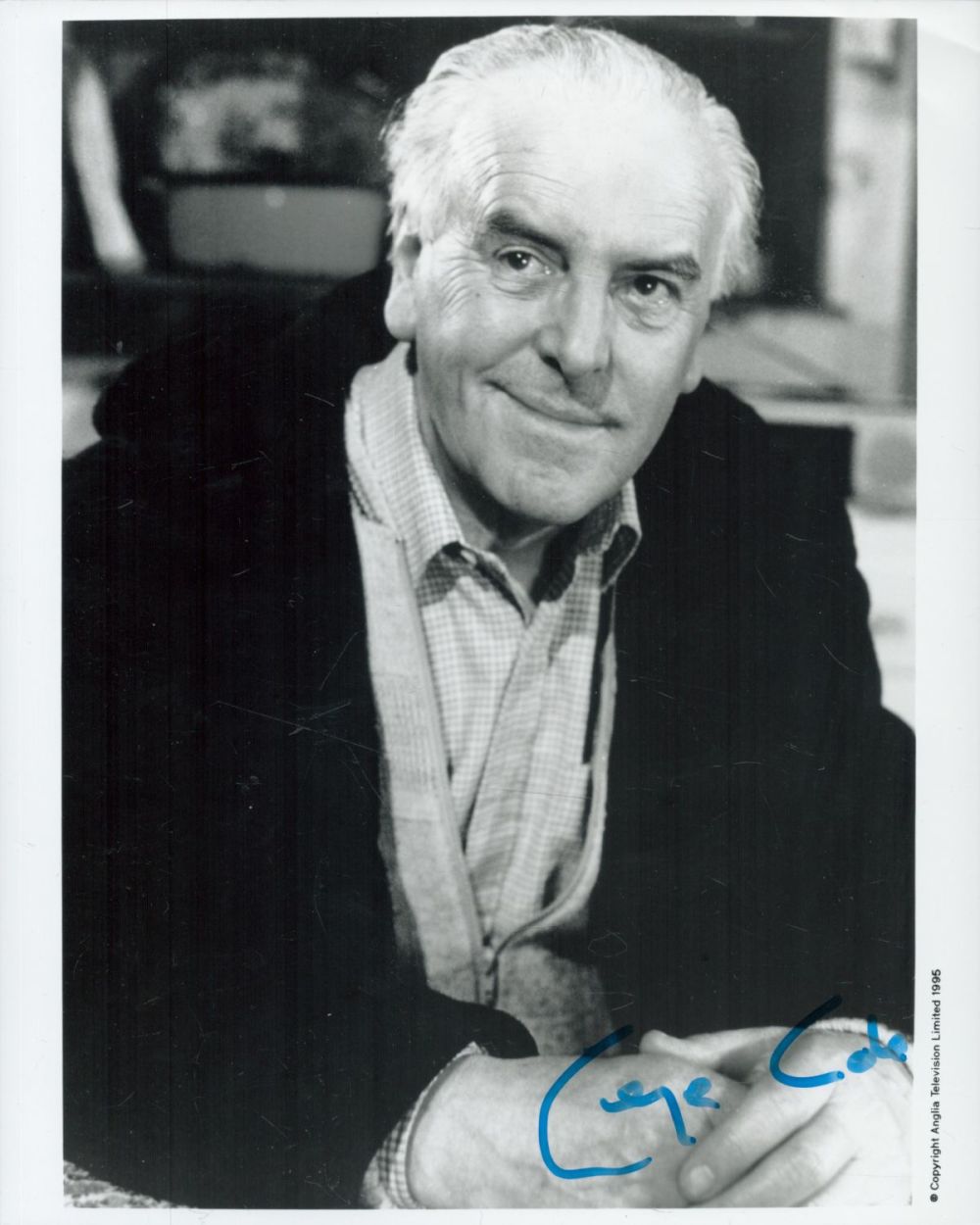 Lot 288: George Cole signed 10x8 inch black and white...