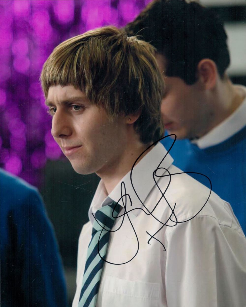 Lot 296: James Buckley signed The Inbetweeners 10x8 inch colour...