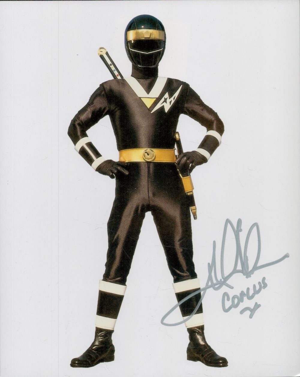 Lot 333: Alan Palmer signed 10x8 inch Power Rangers colour...