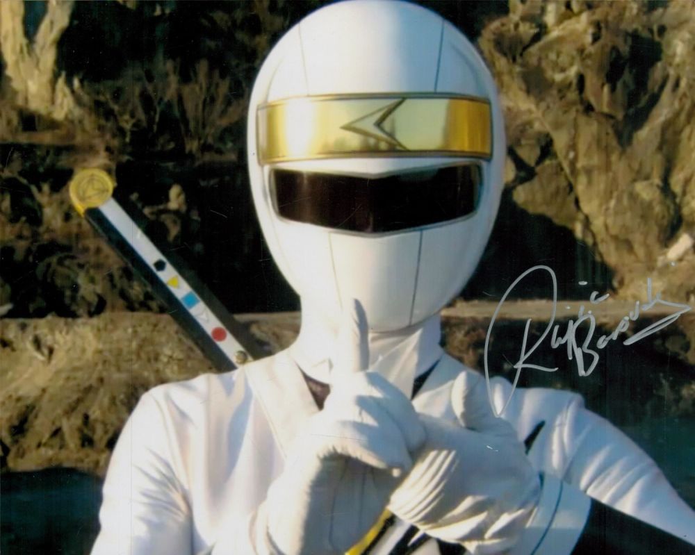 Lot 339: Rajia Baroudi signed 10x8 inch Power Rangers colour...