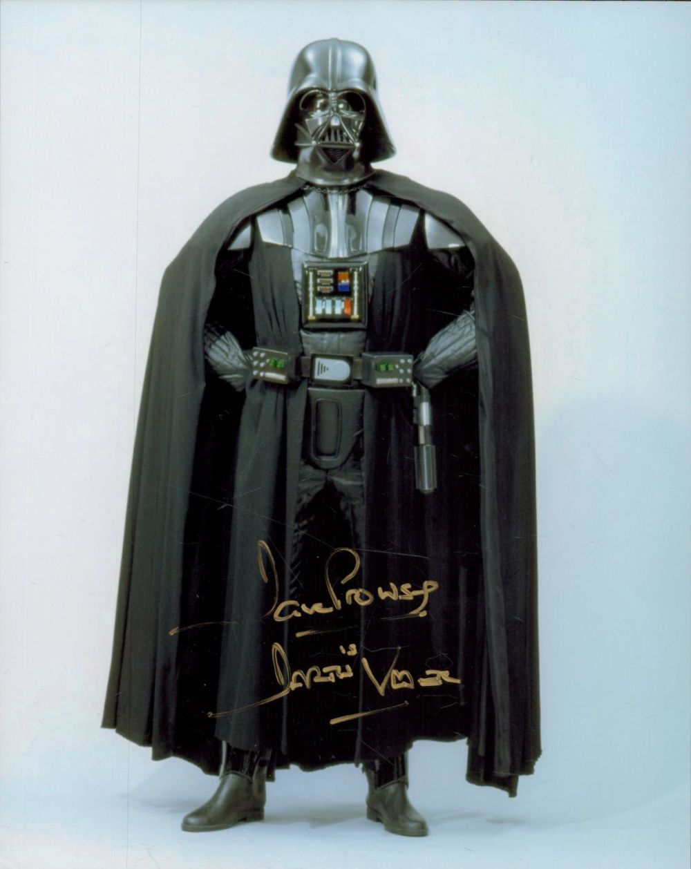 Lot 352: Dave Prowse signed 10x8 inch Darth Vader Star...