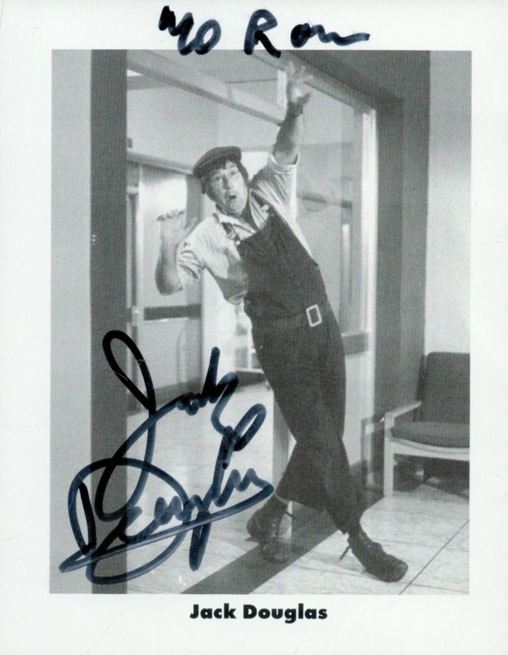 Lot 362: Jack Douglas signed 5x4 inch black and white...