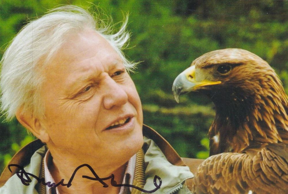 Lot 75: David Attenborough signed 6 x 4 colour photo...