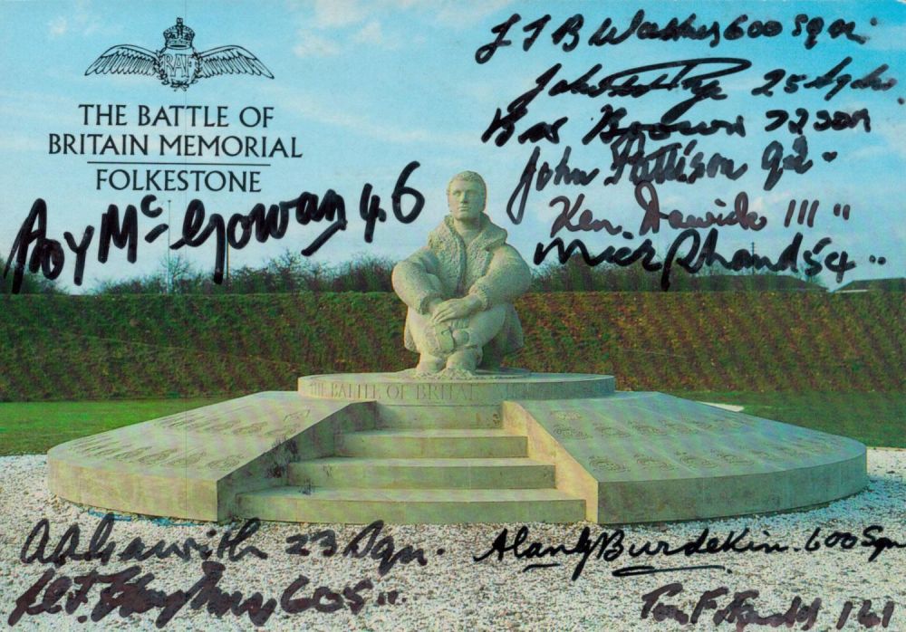 Lot 130: WW2 Eleven Battle of Britain pilots multiple signed...