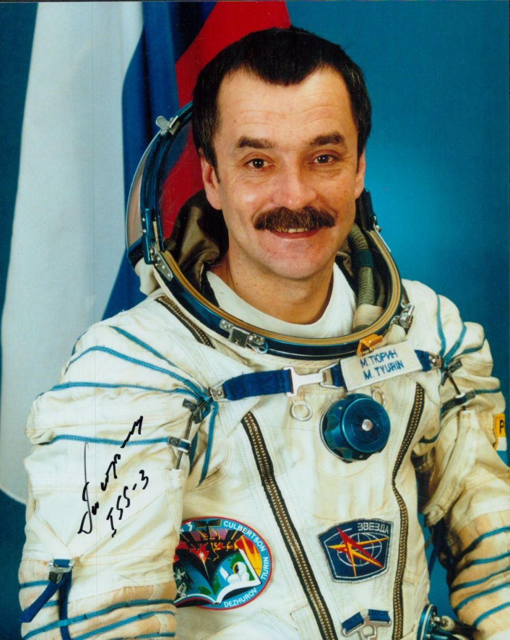 Lot 134: Cosmonaut Mikhail Tyurin Portrait signed 10 x 8...