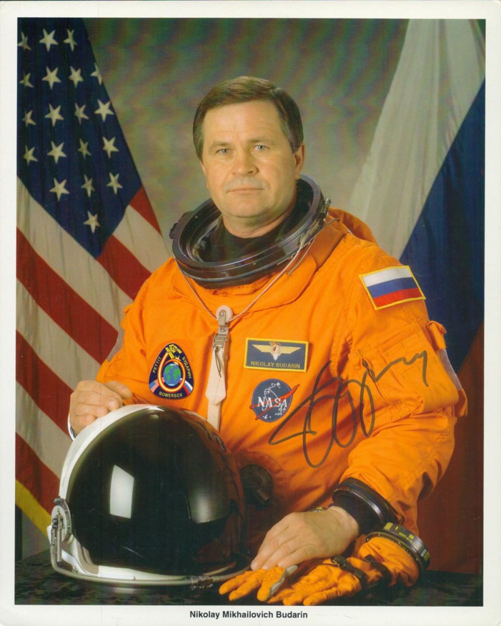Lot 139: Cosmonaut Nikolay Budarin Portrait signed 10 x 8...