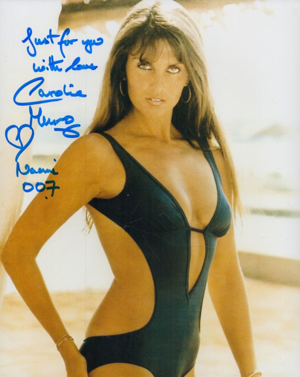 Lot 161: James Bond Caroline Munro signed sexy 10 x...