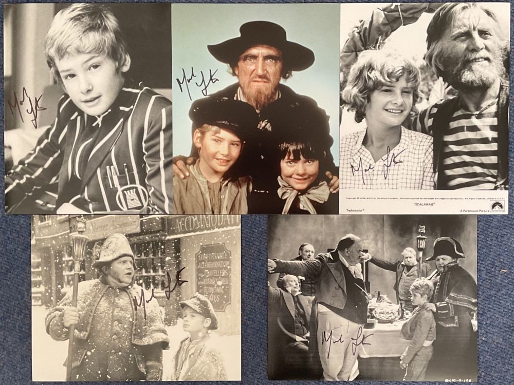 Lot 164: Oliver actor Mark Lester signed collection of five...