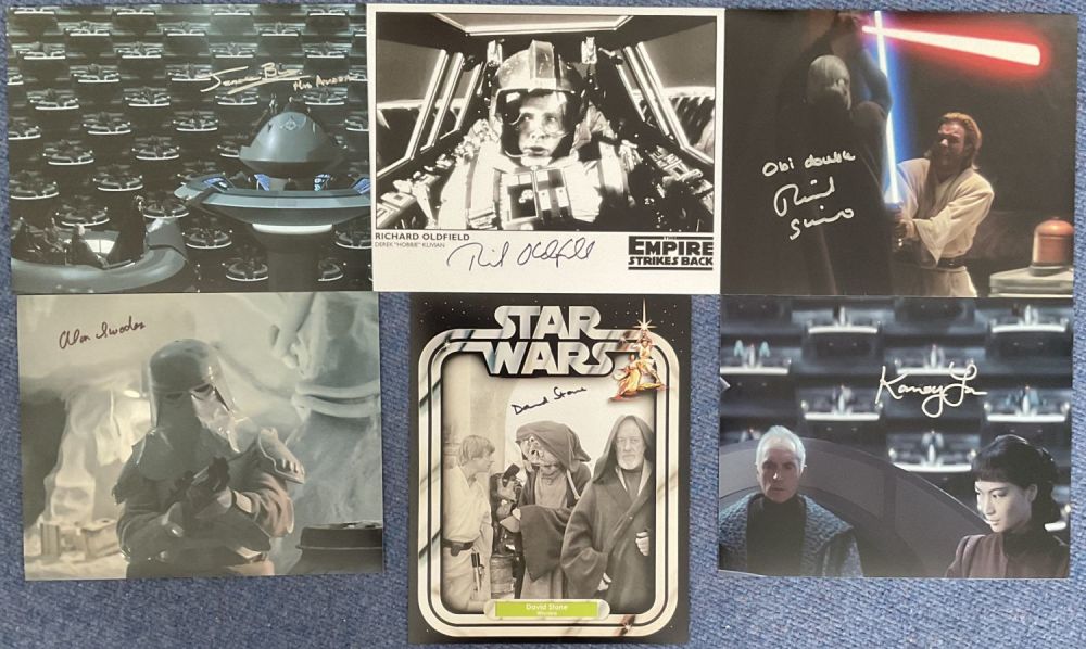 Lot 165: Star War signed collection of six 10 x...