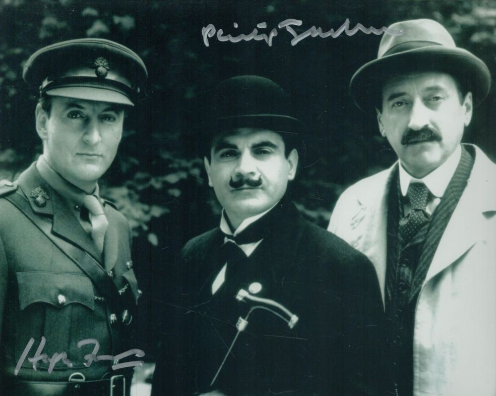 Lot 175: Poirot double signed 10 x 8 b/w photo....