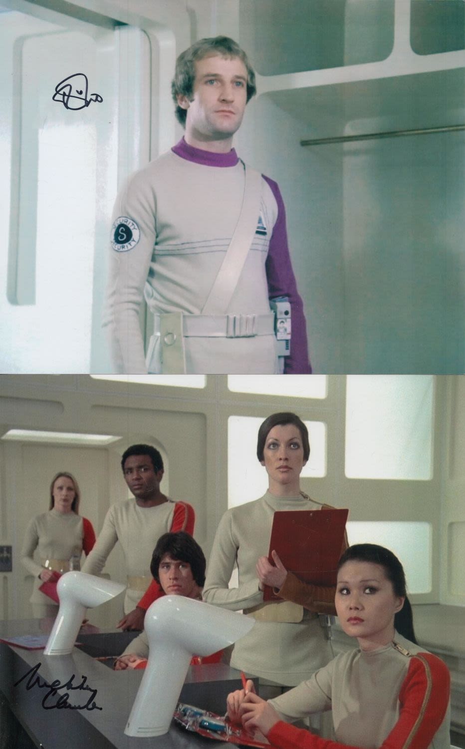 Lot 177: Space 1999 signed photo collection. Three colour 10...