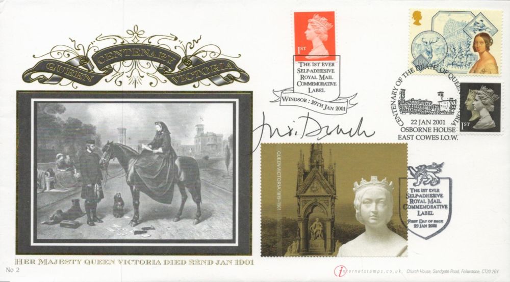 Lot 195: Dame Judi Dench signed 2001 Internetstamps Centenary of...
