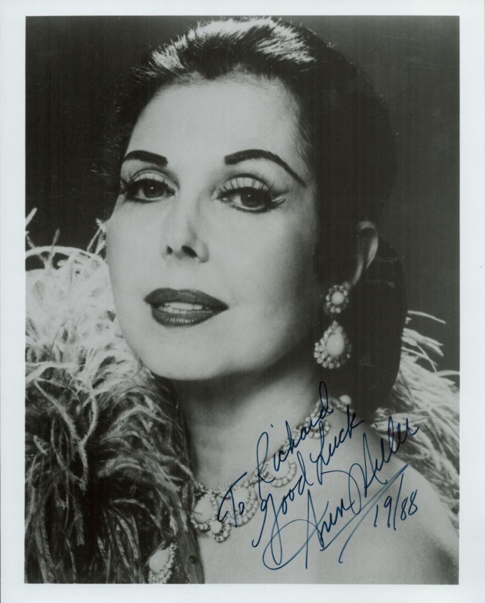 Lot 62: Ann Miller Signed 10x8 inch Black and White...