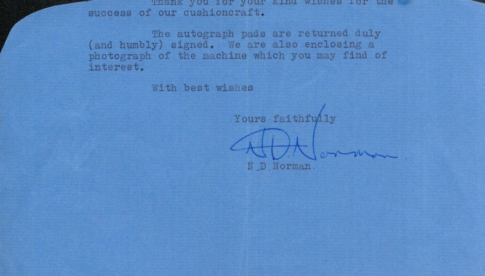 Lot 81: Desmond Norman 1929 2002 Inventor signature piece.. Good...