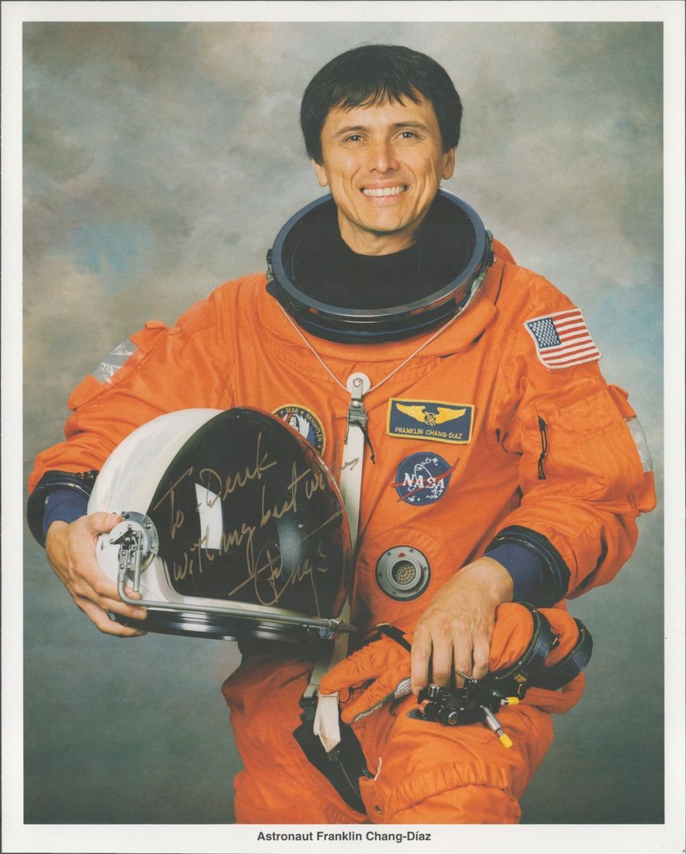 Lot 115: Astronaut Franklin Chang-Diaz signed 10 x 8 inch...