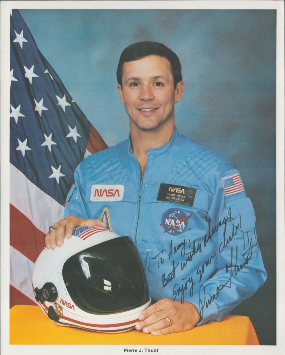 Lot 119: Astronaut Pierre Thuot signed 10 x 8 inch...
