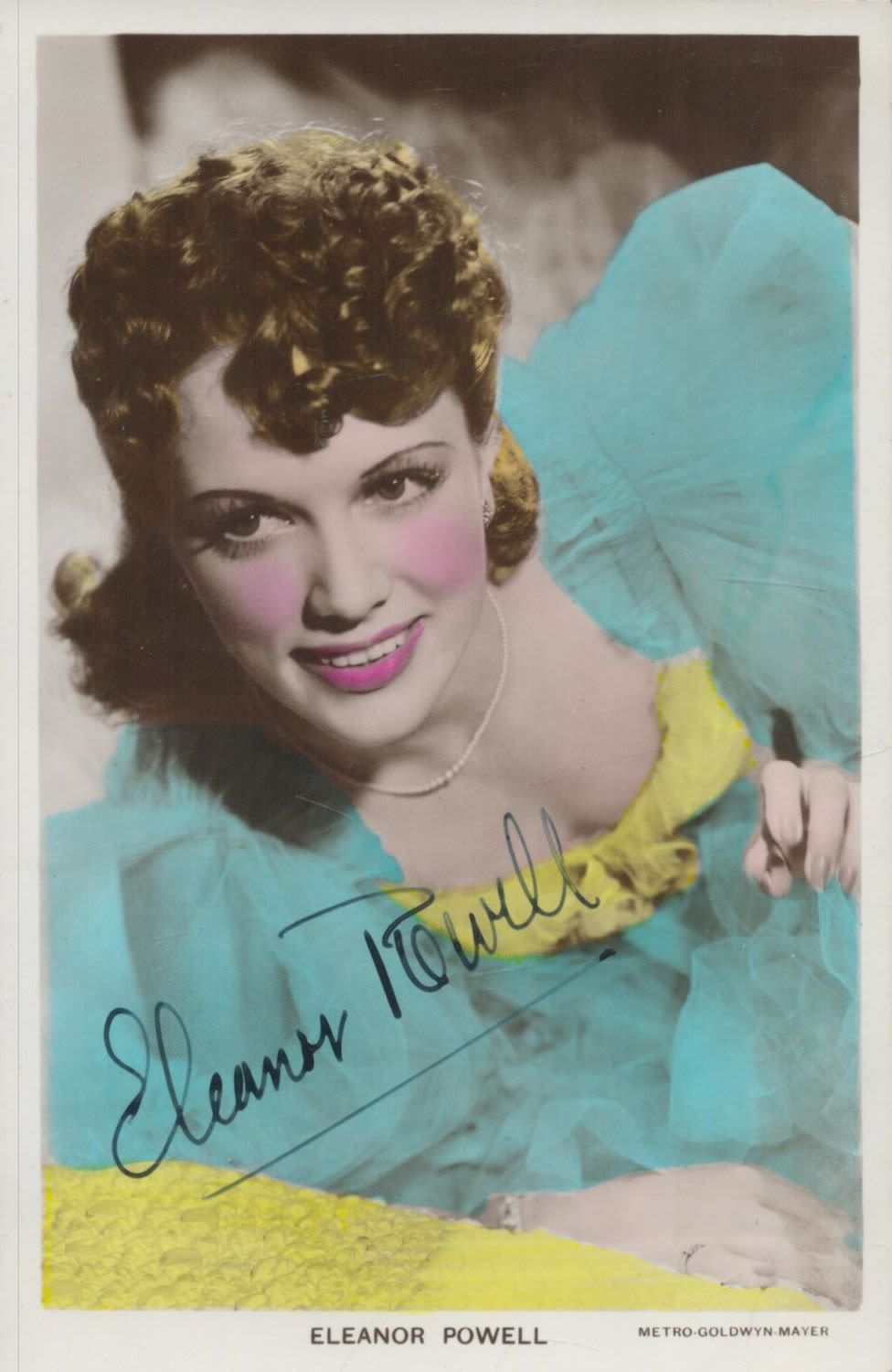 Lot 181: Eleanor Powell Signed 5x3 inch Colour Photo. Signed...