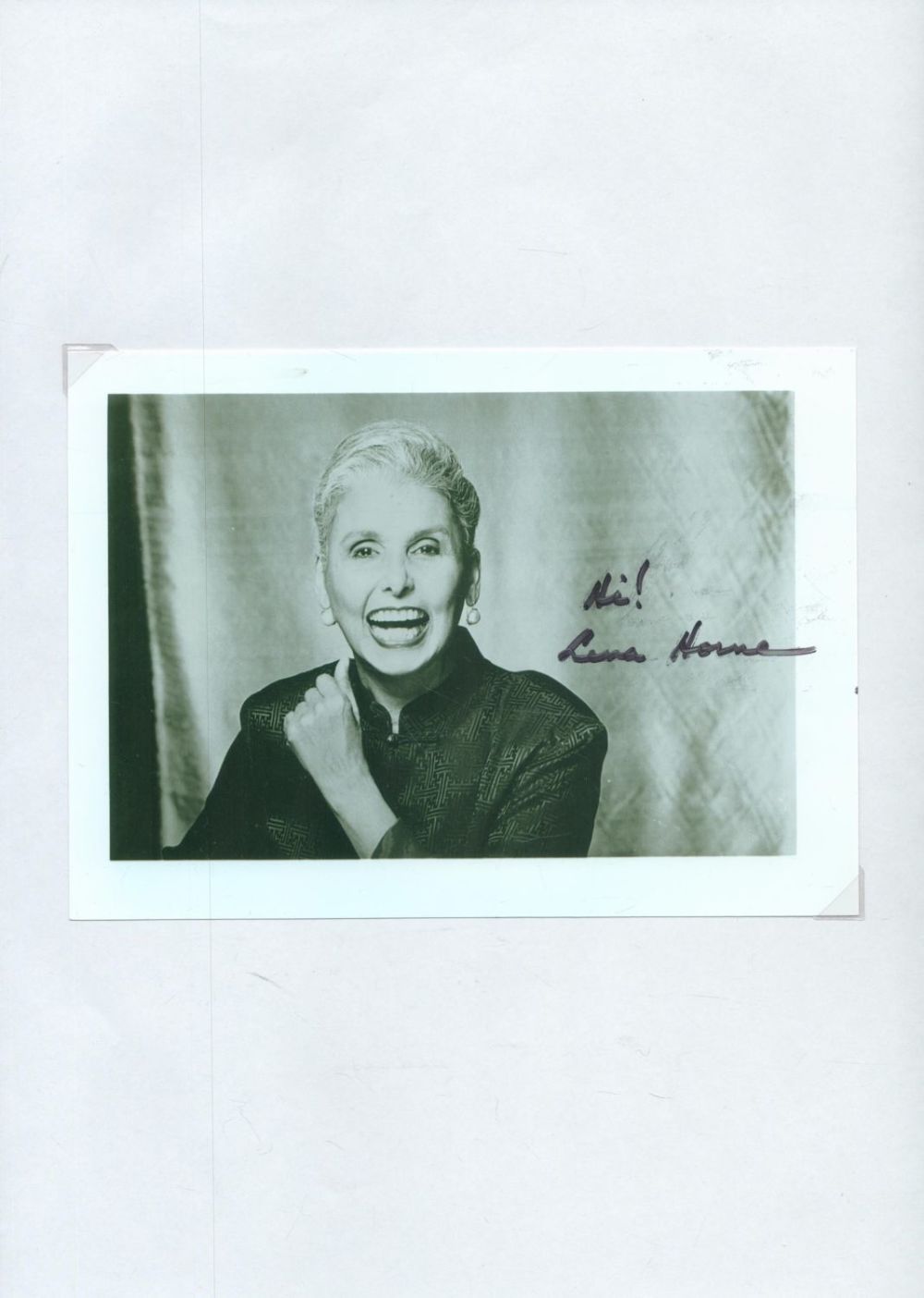 Lot 203: Music. Lena Horne signed 7 x 5 inch...