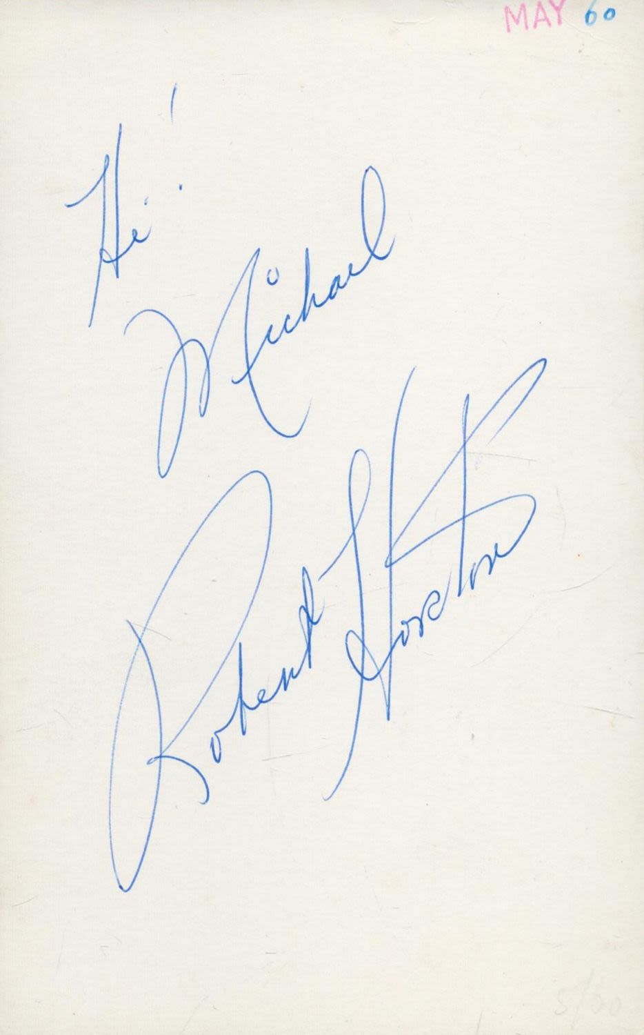 Lot 214: Robert Horton, a signed and dedicated (to back)...