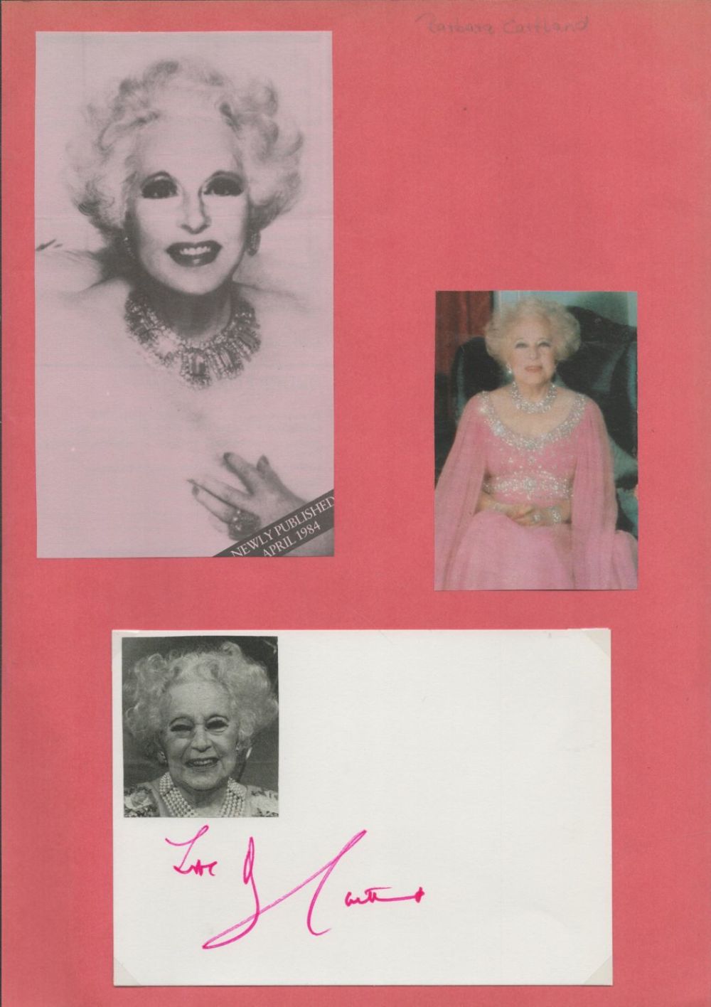 Lot 280: English Writer Dame Barbara Cartland Signed 6 x...