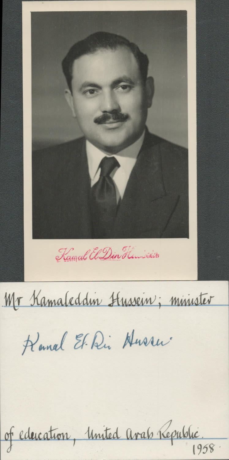 Lot 281: Military. Kamal El-Din Hussein (Overthrew King Farouk) Signed...