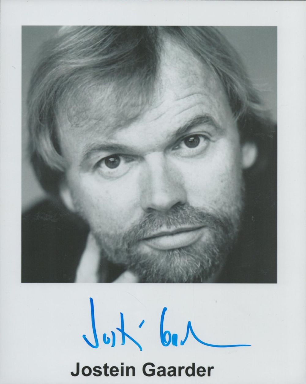 Lot 284: Norwegian Author Jostein Gardner signed 10 x 8...