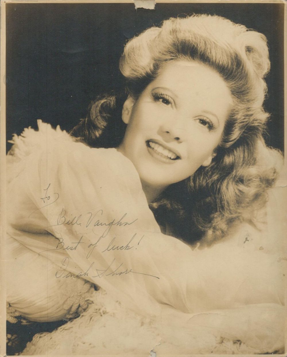 Lot 310: Dinah Shore (1916-1994) Singer Signed Vintage 8x10 Photo....