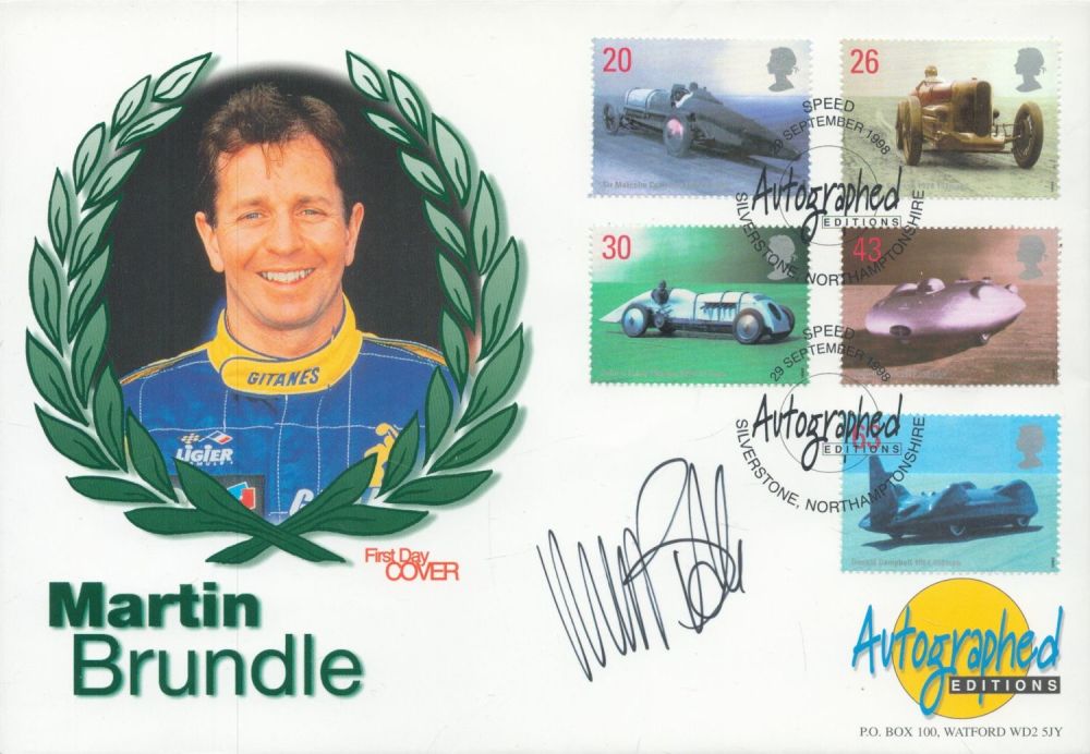 Lot 335: Martin Brundle Formula One Driver Signed Autograph Editions...