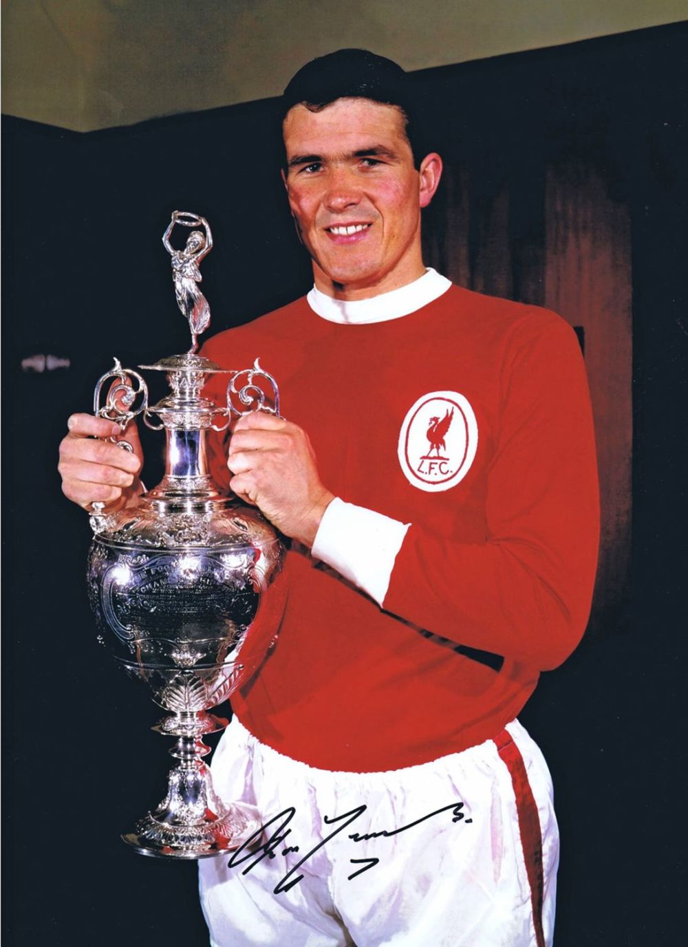 Lot 373: Autographed Ron Yeats 16 X 12 Photo :...