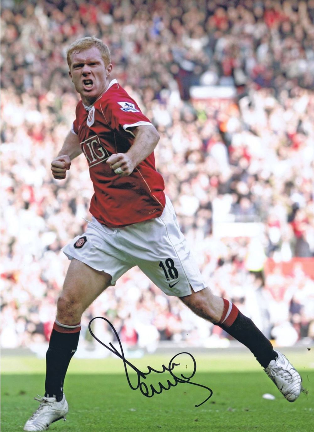 Lot 385: Autographed Paul Scholes 16 X 12 Photo :...