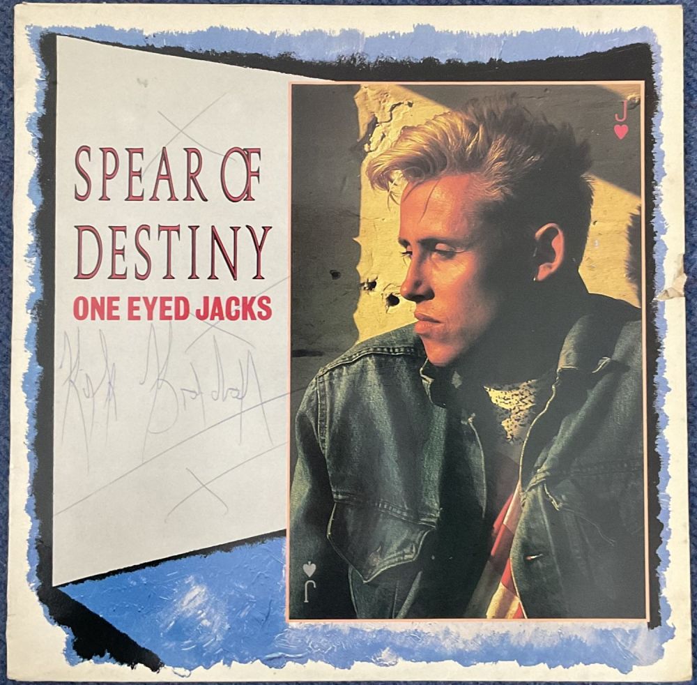 Lot 403: Music. Kirk Brandon signed Spear of Destiny vinyl...