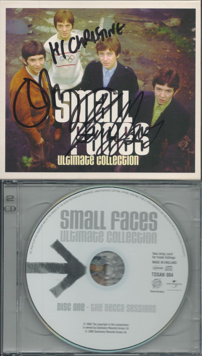 Lot 408: Music. Two Signed Small Faces CD Sleeve with...